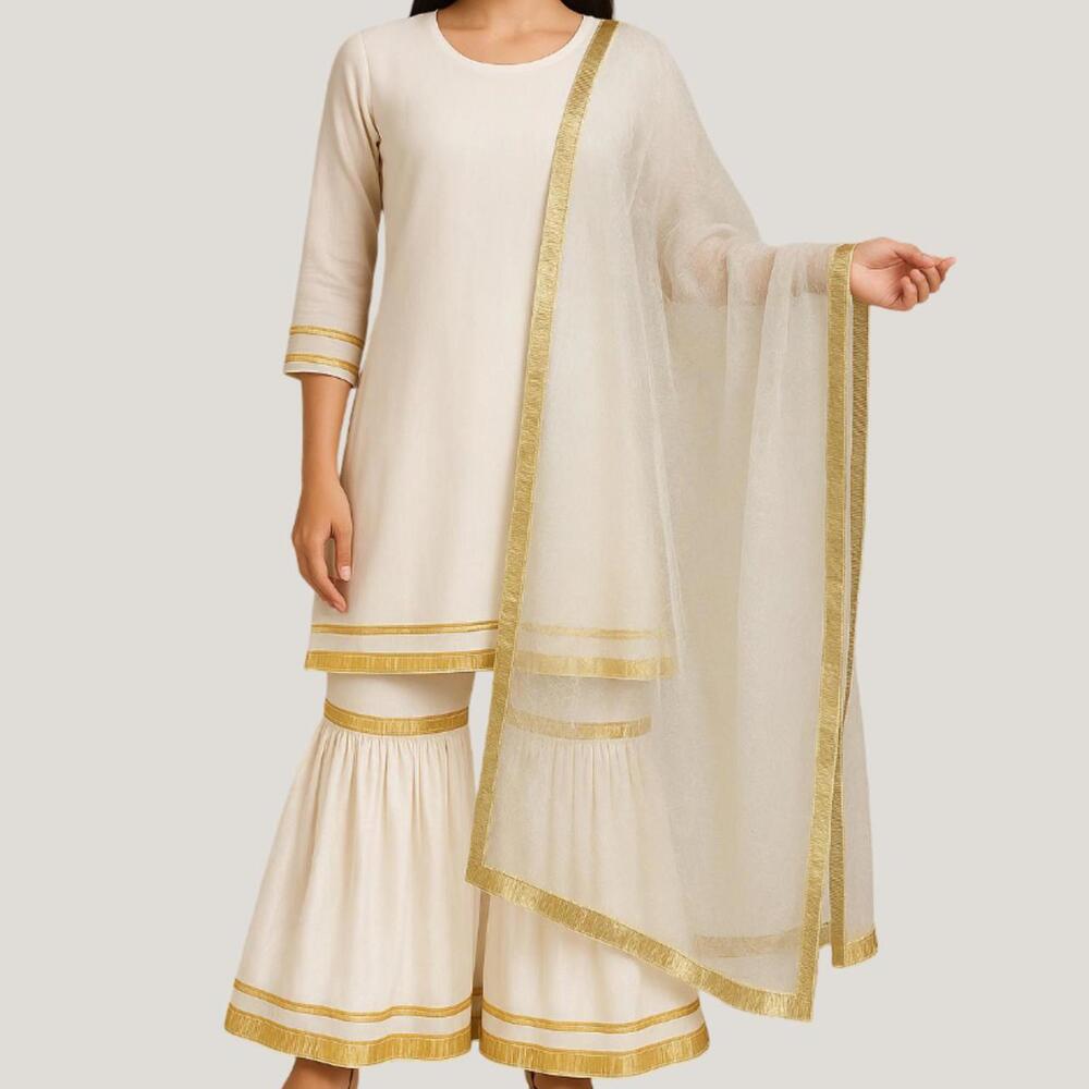 Brand new white sharara suit
